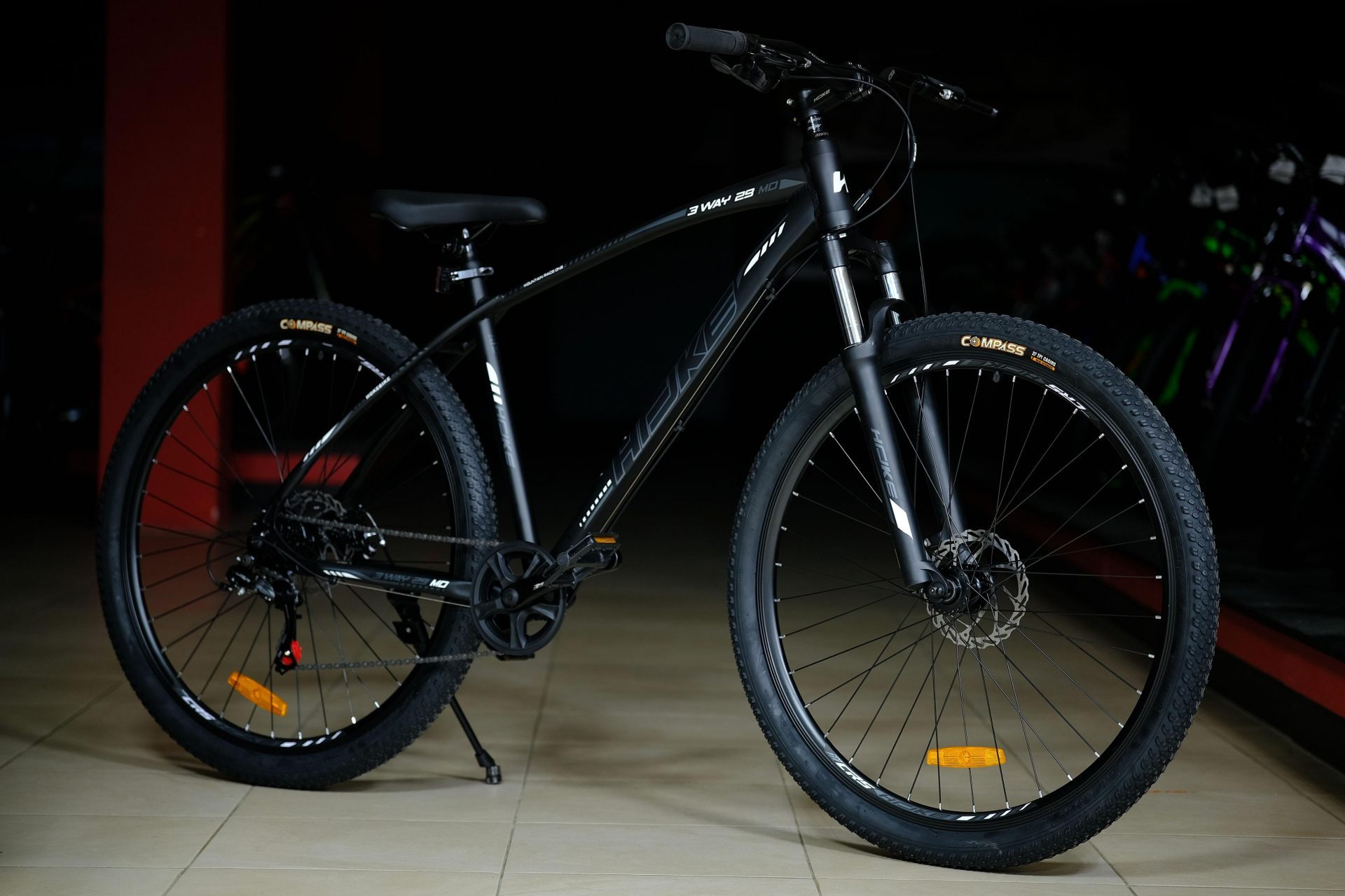 Велосипед HOKE 3 Way 29 MD матовый чёрный-белый 21